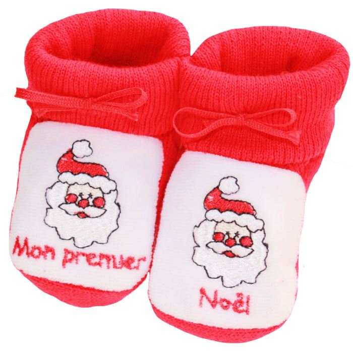 Chaussons Noël rouges